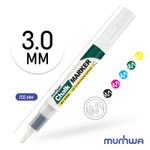 Маркер меловой 3мм, MunHwa, белый, смываемый, по стеклу, спиртовая основа