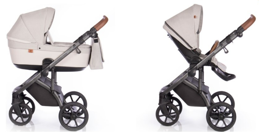 Детская коляска Roan Bloom 3 в 1 New 2021 (Бежевый) Ivory