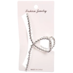 Заколка - краб для волос на блистере «PREMIUM», де палма, цвет серебро и золото, 11,5см