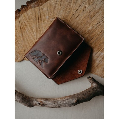 Обложка охотничьих документов (Коричневый, Медведь)