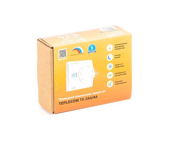 Термостат комнатный Бастион Teplocom TS-2AA/8A 37421