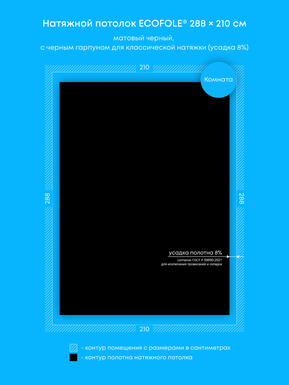 Натяжные потолки 6 м2, 3.9 м2, 7.5 м2, 4.9 м2