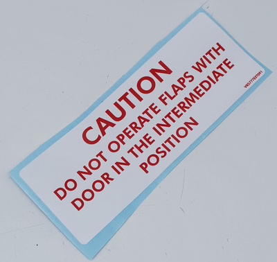 Плакард VKS777EXT091