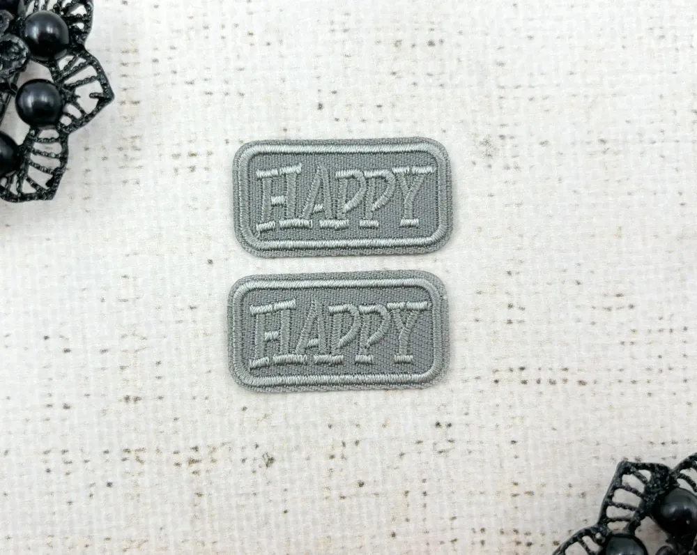 Термоаппликация, р. 2х3,8 см, серый