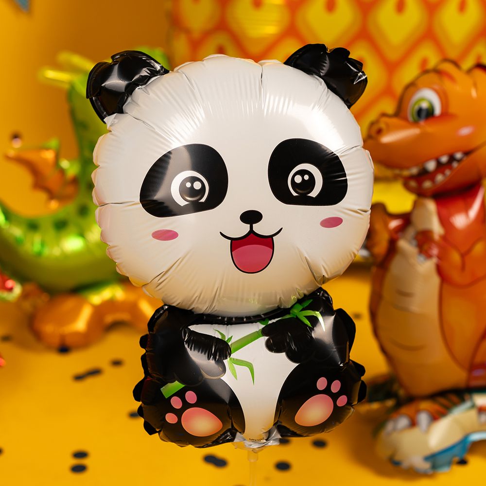 Шар с клапаном (17''/43 см) Мини-фигура, Панда, 1 шт.