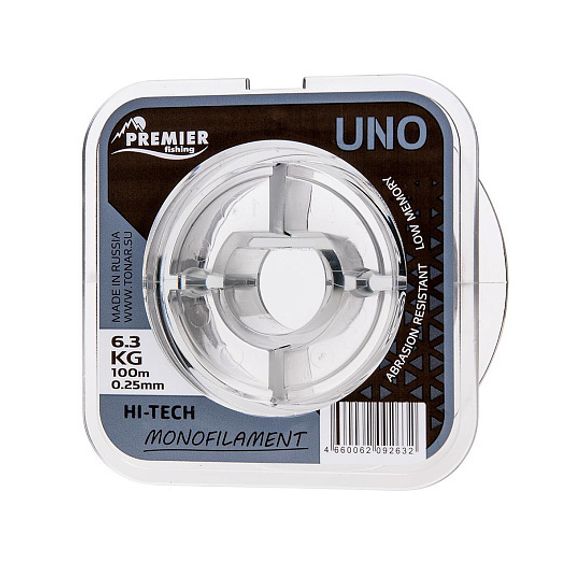 Леска UNO 0,25mm/100m Clear Nylon (PR-U-C-025-100) Premier Fishing