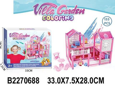 Дом для куклы с мебелью, коробка DSJ53-3