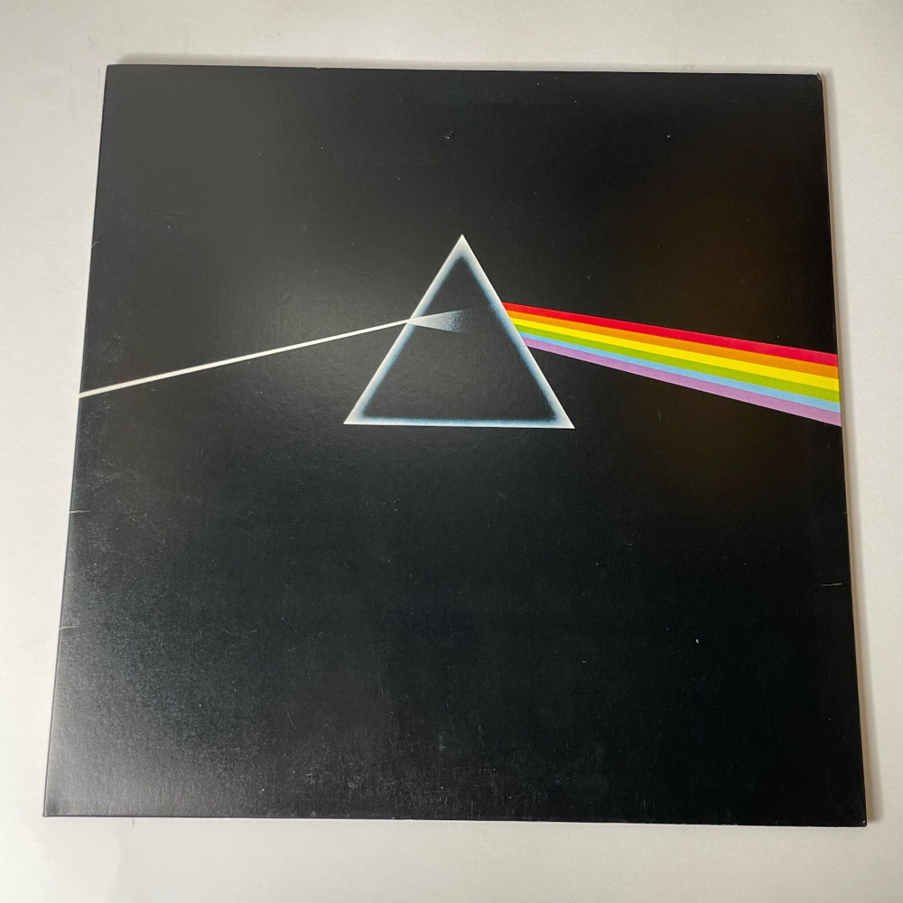 Винтажная виниловая пластинка LP Pink Floyd The Dark Side Of The Moon (Japan 1973) (No Obi, Буклет, Стикеры) 1 Пресс Голубой Треугольник