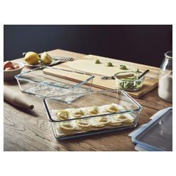 IKEA 365+ Контейнер для пищевых продуктов с крышкой, прямоугольный/стеклопластик, 3,1 л