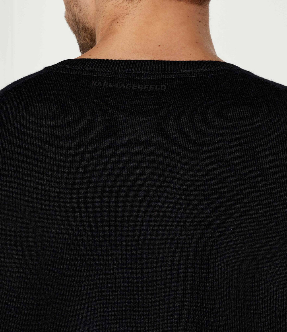 Шерстяной свитер Karl Lagerfeld - черный(655000 544399)