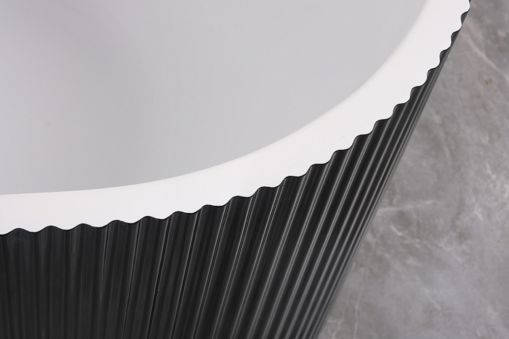 Ванна акриловая Azario LAGO BLANCO BLACK 170х75 пристенная (AZ-6724-1CLB 17075)