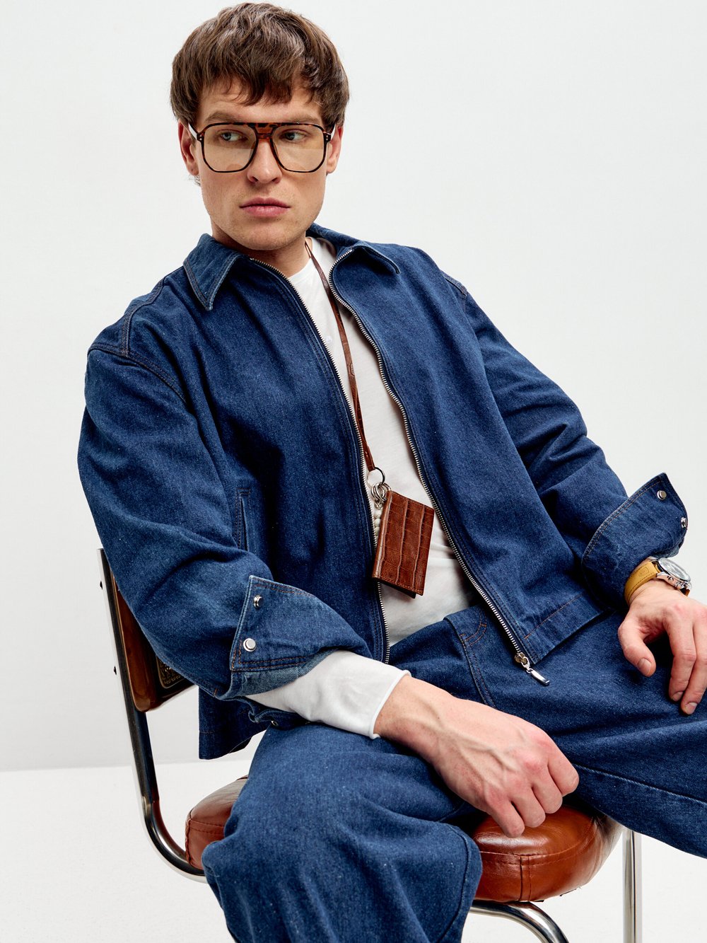 Куртка джинсовая с мраморным эффектом