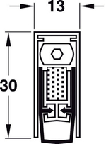 Уплотнитель дверного порога PLANET 950.10.002 ал. без покр./силикон  710-835 мм