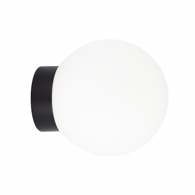 Светильник накладной MUNICH под лампу G9,  опаловое стекло,  черное основание,  D150xH168мм,  IP54