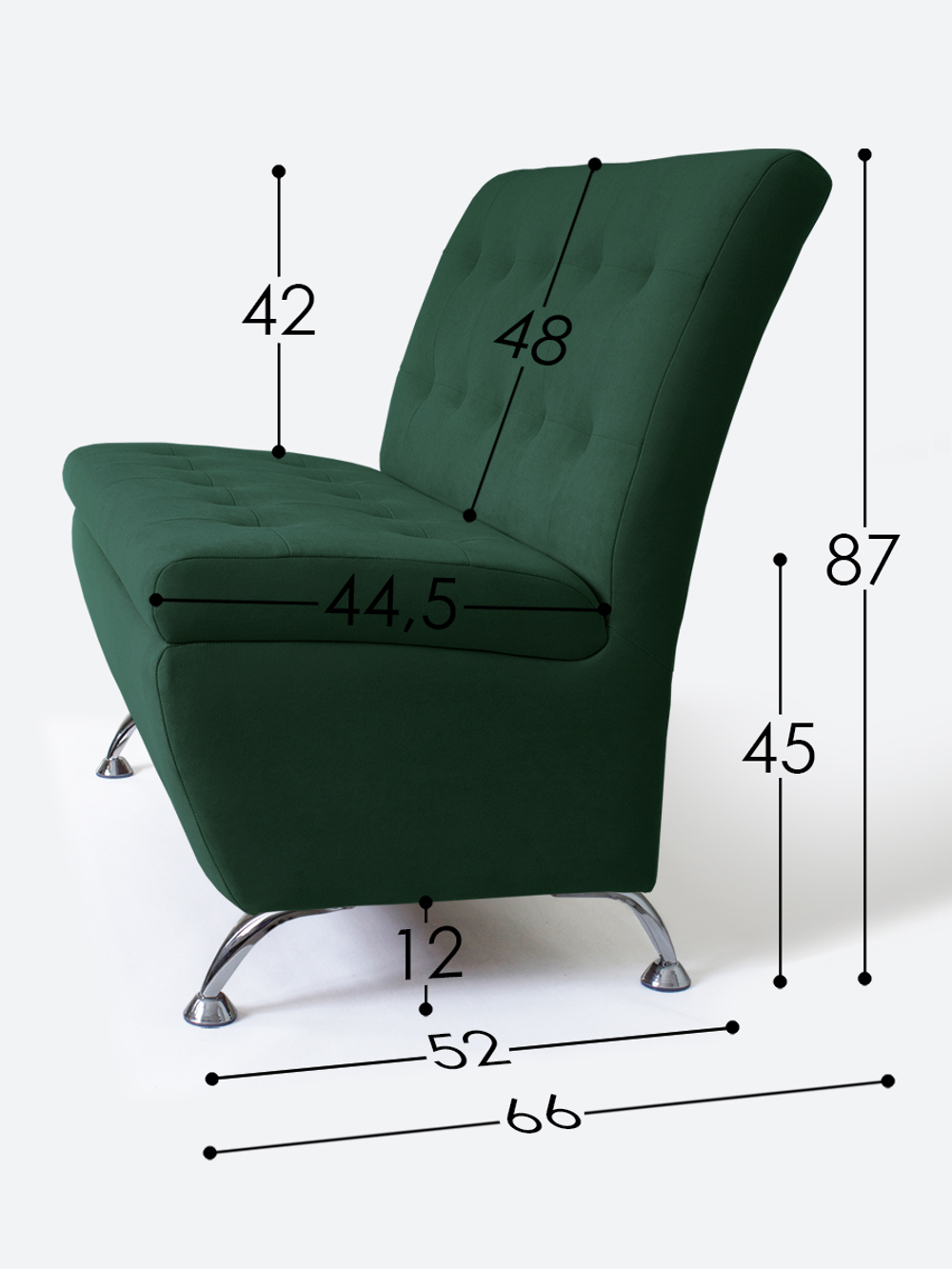 Диван прямой "Форма" с декоративной прошивкой