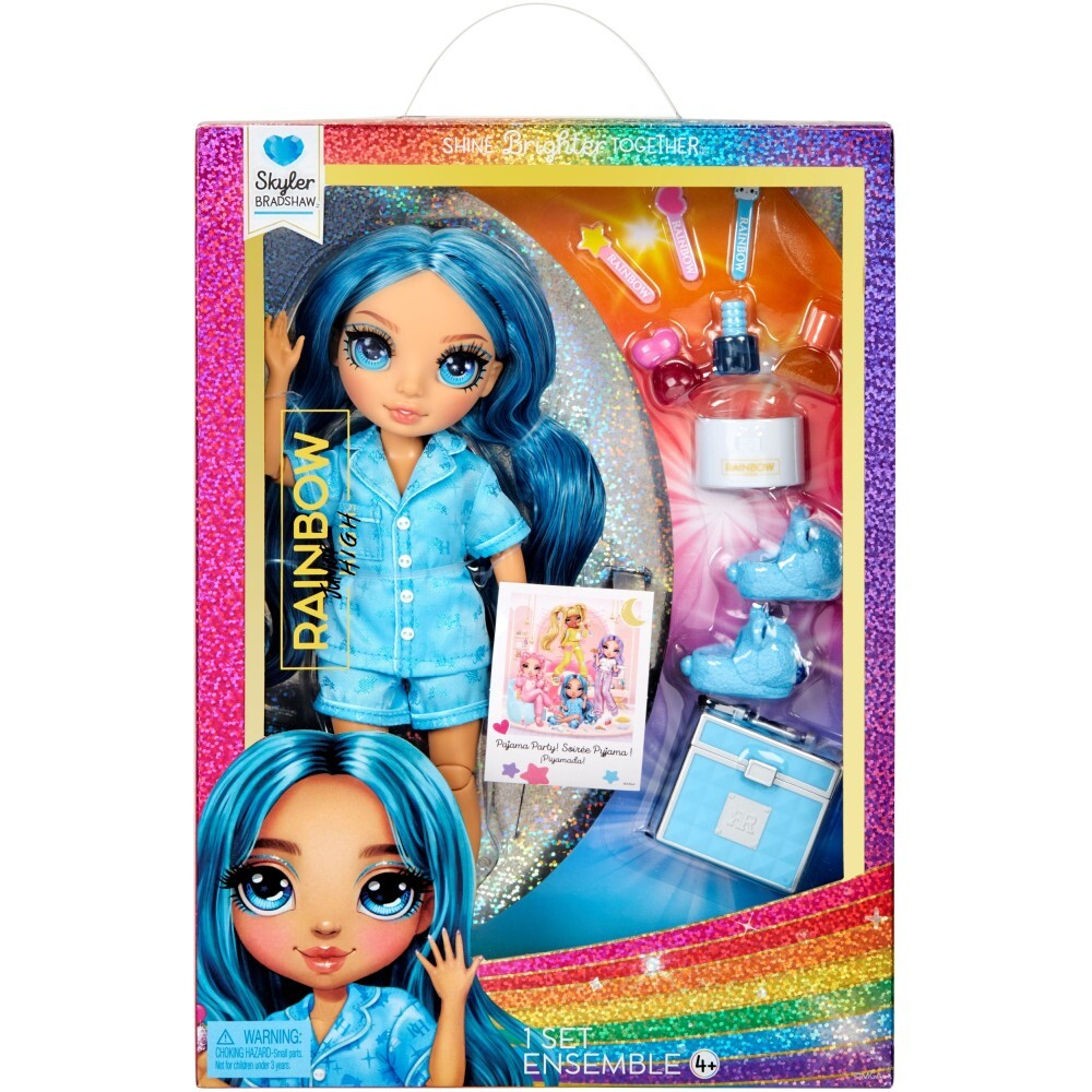 Rainbow High Junior - Модная кукла Скайлер Брэдшоу (голубая) PJ Party 530947 / артикул   120360 530947  / GTIN 035051530947