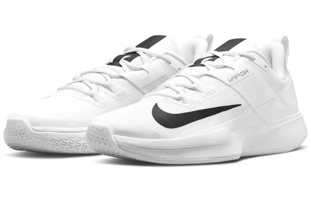 Nike Court Vapor Lite HC comfortable and versatile non-slip lightweight low-top tennis shoes men's white and black