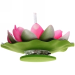 Растение водоплавающее «Кувшинка» d-10 см розовая, с подсветкой (теплый белый)