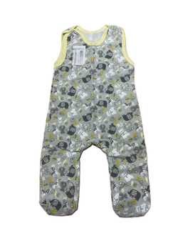 Ползунки длинные на кнопках из футера (100% хлопок с начесом) на рост 80 см