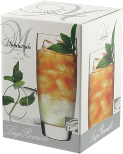 Набор стаканов для воды 4шт 430мл Luigi Bormioli Микеланджело