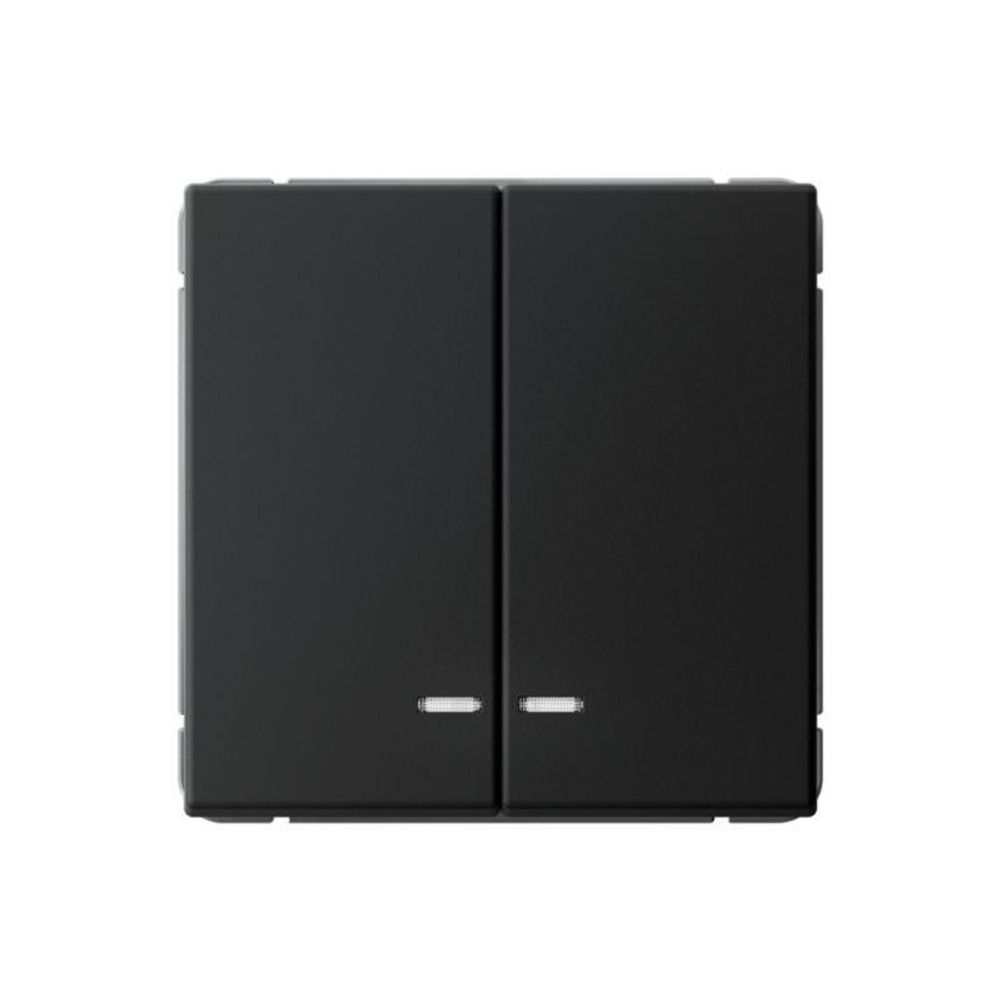 Выключатель 2-кл. ArtGallery (сх. 5а) 10AX с подсветкой механизм карбон SE GAL001053