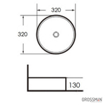 Раковина Grossman GR-3021 круглая (32 см)