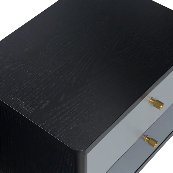 Тумба прикроватная saga, hordur, 55х40х50 см, черная