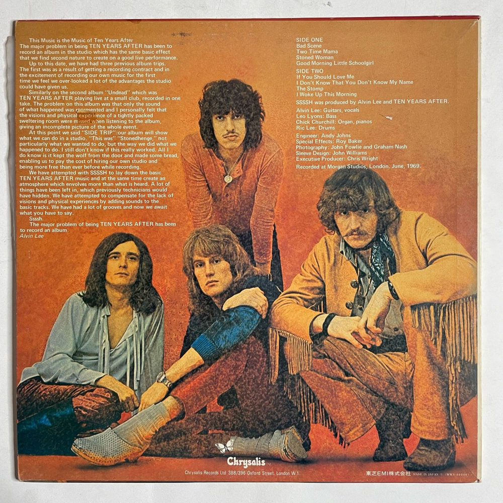 Винтажная виниловая пластинка LP Ten Years After Ssssh (Japan 1977) (No Obi)