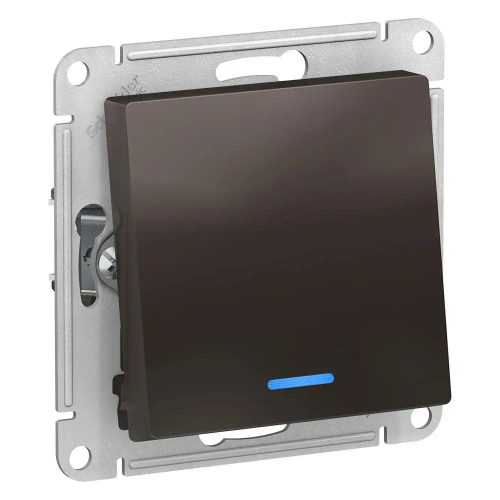 ATLASDESIGN 1-клавишный ПЕРЕКЛЮЧАТЕЛЬ с подсветкой, сх.6а, 10АХ, механизм, МОККО