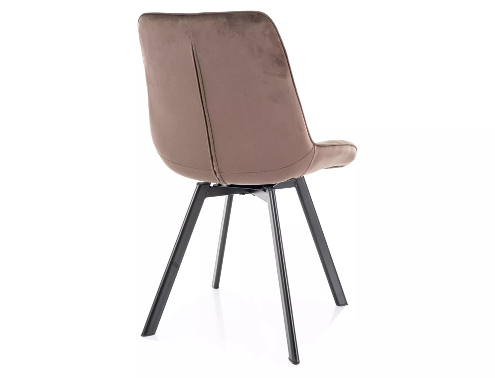 Стул SIGNAL MONTI Velvet Bluvel 38 капучино/черный, поворотный