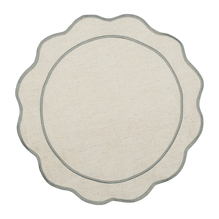 Салфетка под приборы Anemone из коллекции Trendy Ruffles, Ø38 см, серый