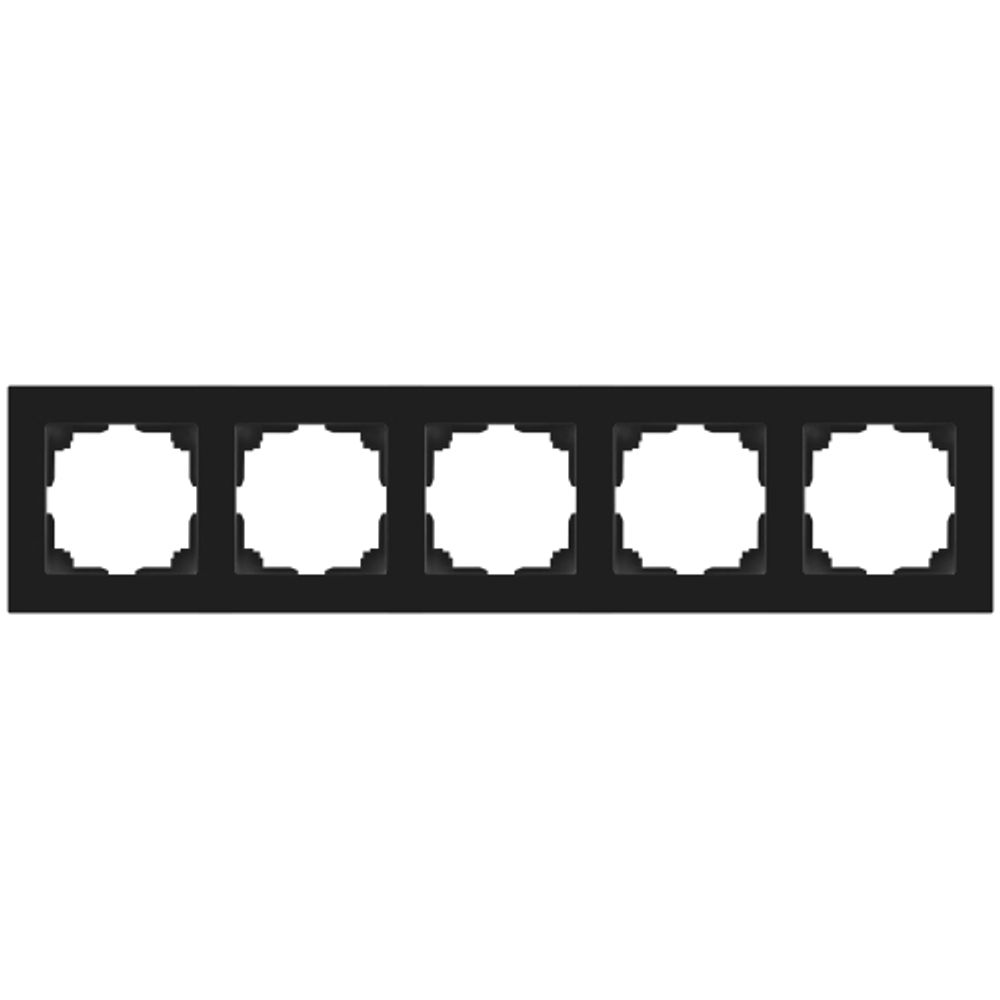 Рамка для розеток и выключателей Intro Accent 6-505-05 на 5 постов, СУ, антрацит | Intro