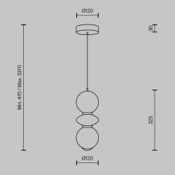 Светильник подвесной светодиодный Maytoni Brosche MOD362PL-L10GR3K