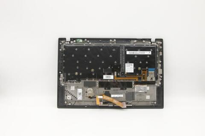 Верхняя панель с клавиатурой (топкейс) для ноутбука Lenovo ThinkPad X1 Carbon 6th Gen 20KH,20KG раскладка - русская, с подсветкой, с фингерпринтом, черный (01YR555)(01YR591), оригинал