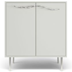 Комод Арт Колор matte Стайл Сильвер с 2 полками Белый опал матовый