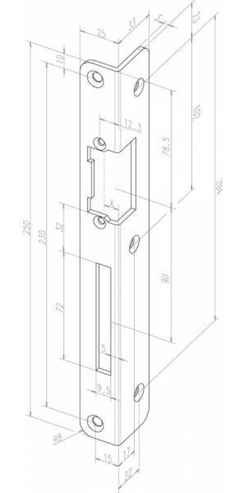 Угловая запорная планка 278