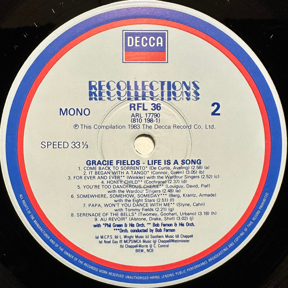 Gracie Fields - Life Is A Song (Англия 1983г.)