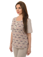 Футболка Ф-063Х/бежевый-енот