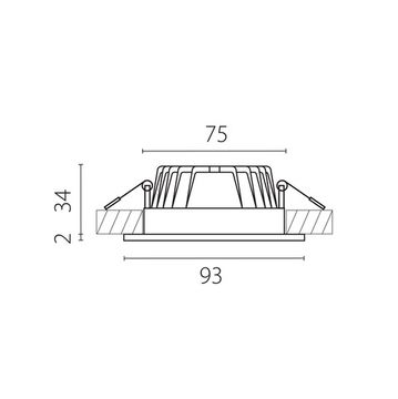 Встраиваемый светодиодный светильник PVC 5W 3000-6000K 223050IP65CCT белый ZoccoIP65 Lightstar