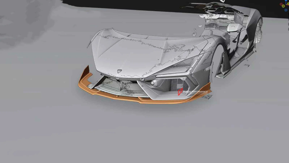 Карбоновая губа переднего бампера для LAMBORGHINI REVUELTO 2023+ Ламборгини