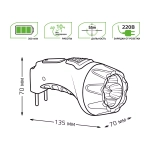 Фонарь Gauss LED ручной модель GFL104 4LED 40lm lead acid 350mAh