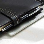 Ежедневник недатированный Deli А5, 240 страниц, 80 г/кв.м., в клетку, черный