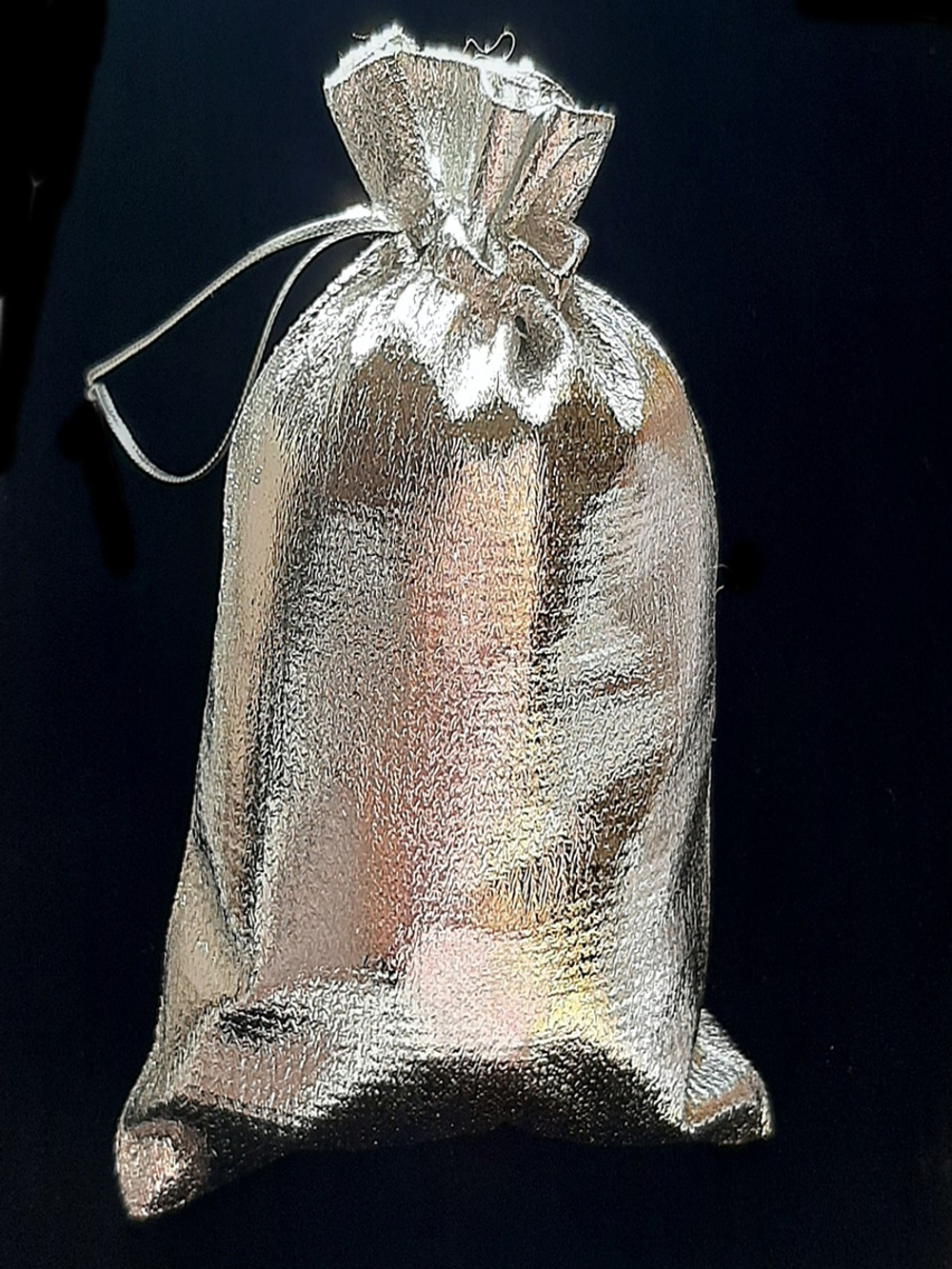 Мешочки парча 14х10 см. Золотистые, 5 штук