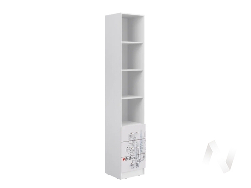 Пенал Детская Вега NEW Girl (белый/белый глянец холодный)