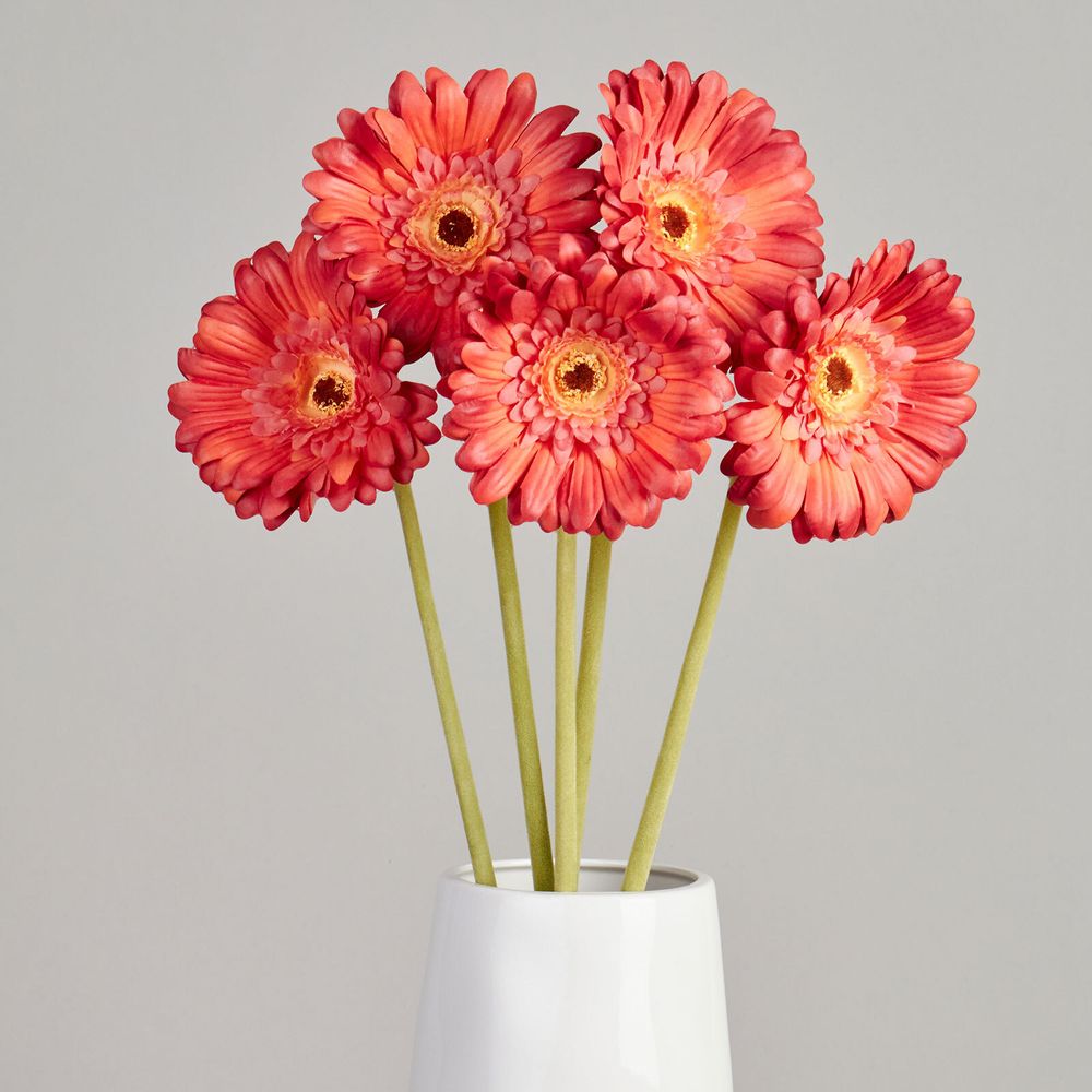 ЦВЕТОК ИСКУССТВЕННЫЙ "ГЕРБЕРА" ВЫСОТА=61СМ. (МАЛ=24 ШТ/КОР=96ШТ.)