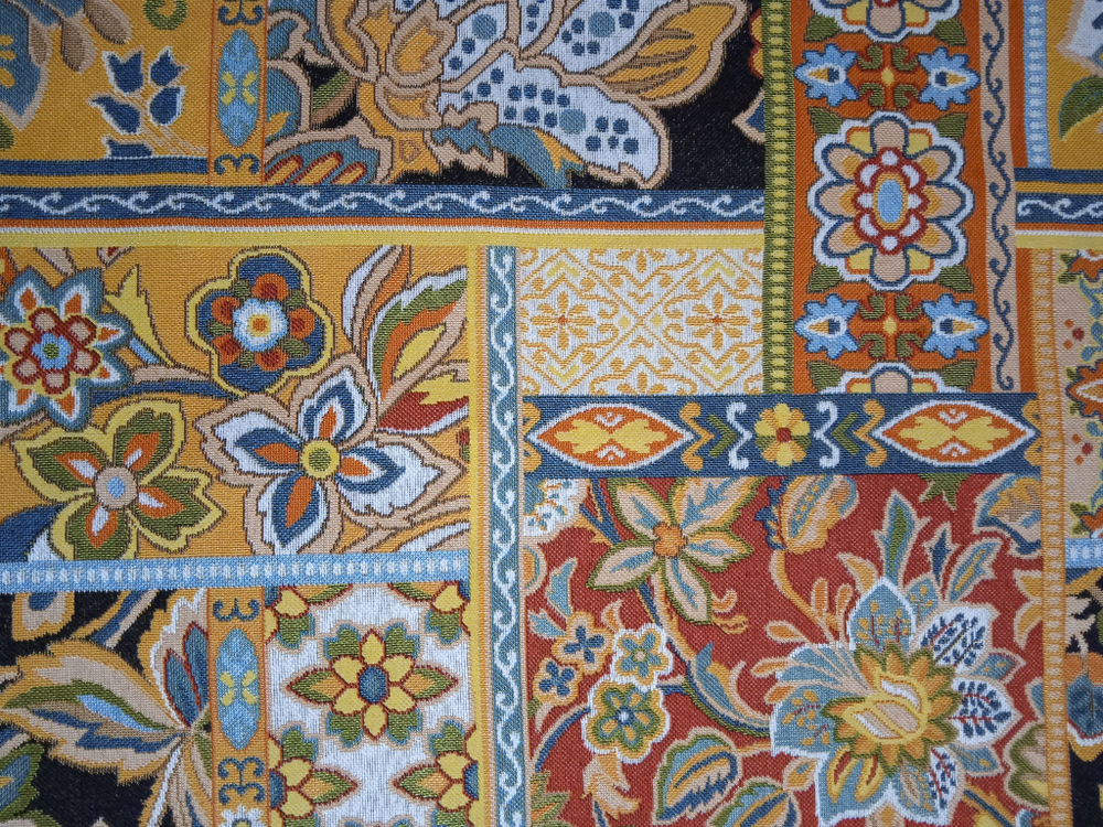 Декоративная гобеленовая наволочка для интерьерной подушки Пэчворк 68х47