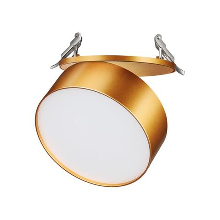 358754 SPOT NT21 449 матовое золото Светильник встраиваемый светодиодный IP20 LED 24W 4000K 2100Лм 100-265V PROMETA