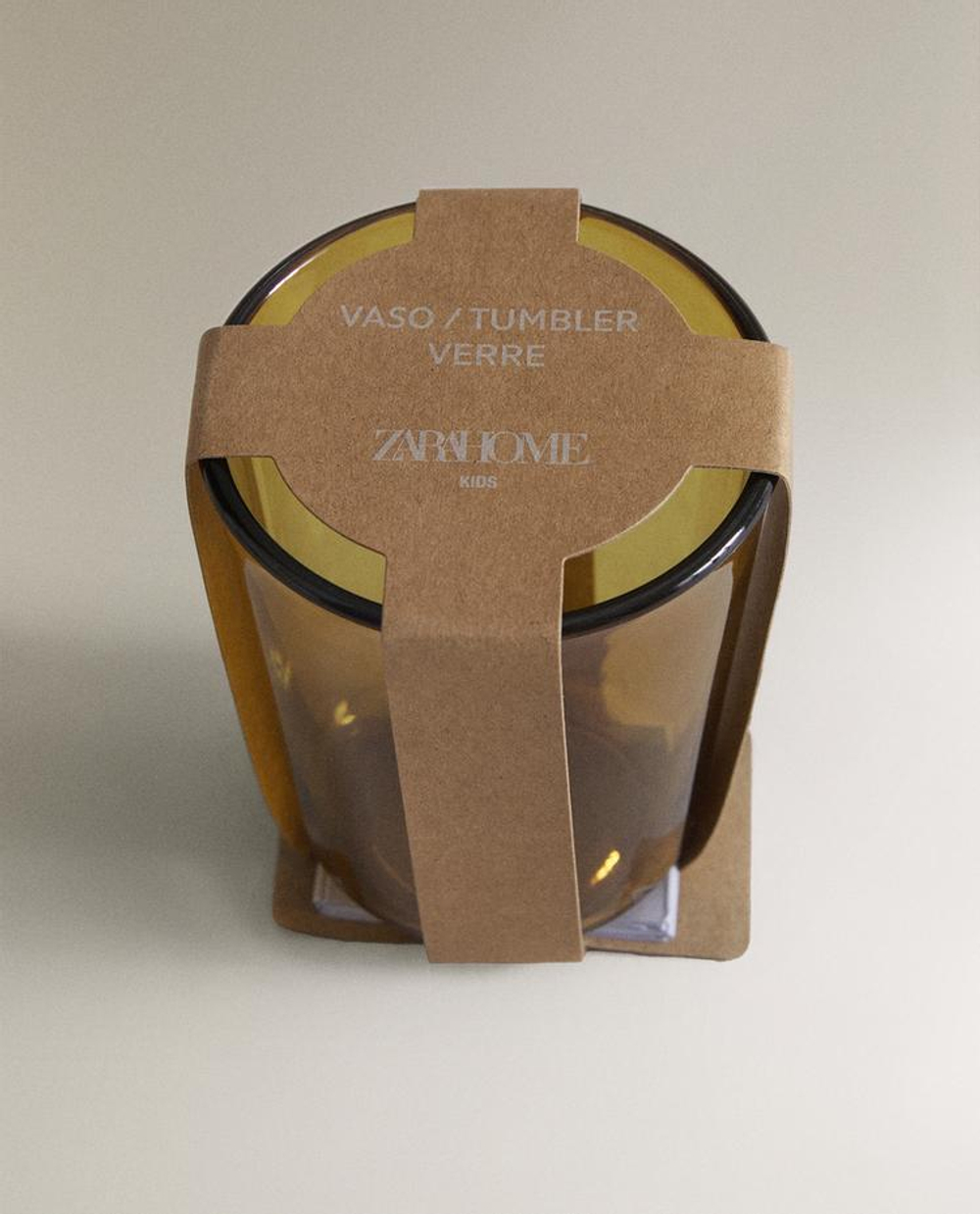 ZARA HOME ДЕТСКИЙ ПРОЗРАЧНЫЙ СТАКАН, ЖЕЛТЫЙ