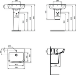 Полуколонна с крепежом Ideal Standard TEMPO T423001