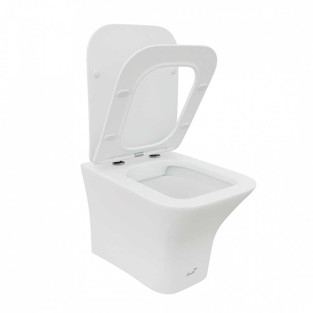 Унитаз подвесной Ceruttispa ВЕТТОРЕ (VETTORE) Aria MW CT9242 безободковый (480х340х350) белый матовый, ТЕРМООБЖИГ (не плёнка)